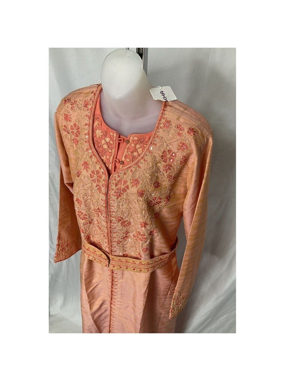 NWOT Kashkha Versatile style two-piece jalabiya Indian wedding outfit orange